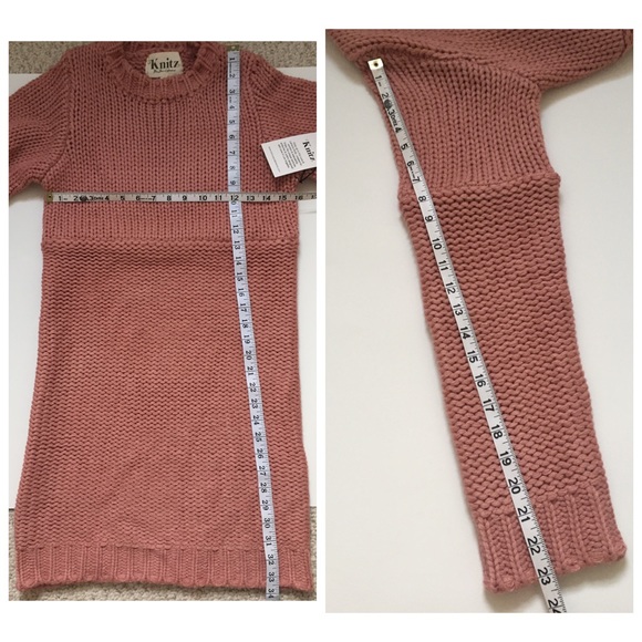 KNITZ for love & lemons pink sweater dress XS - Picture 3 of 4